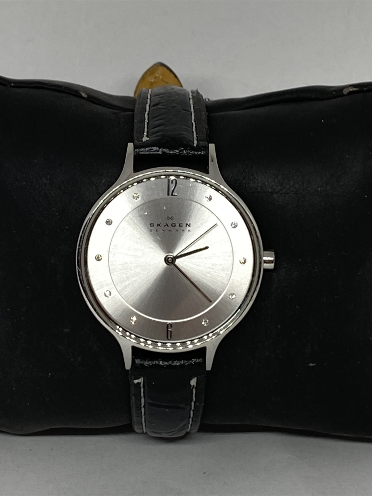 Skagen Anita Lille SKW2149 Women’s Black Leather Analog Dial Watch Quartz JK640