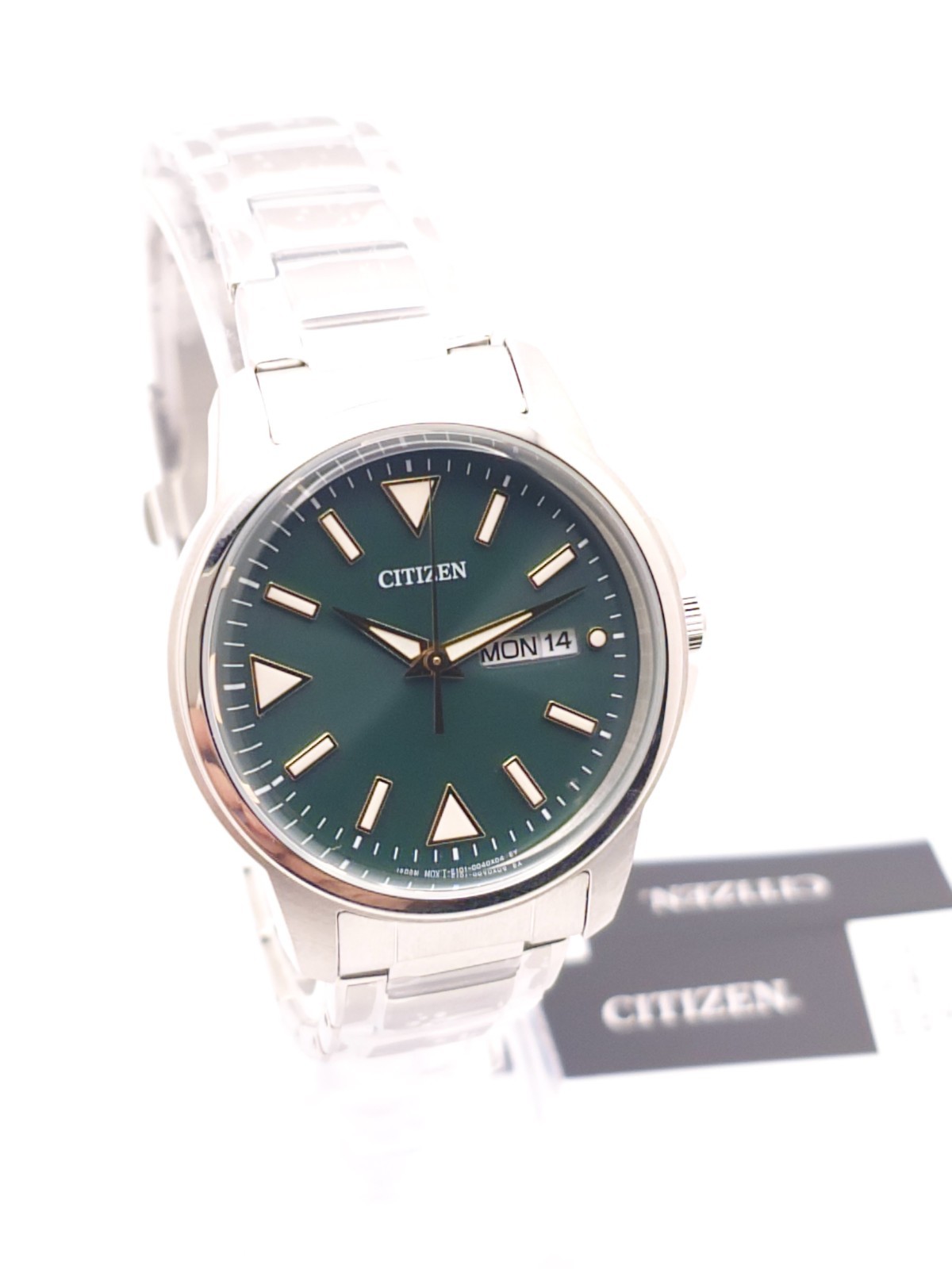 Citizen Collection BM8180-71W Eco-Drive Green Dial Stainless Steel Men’s Watch