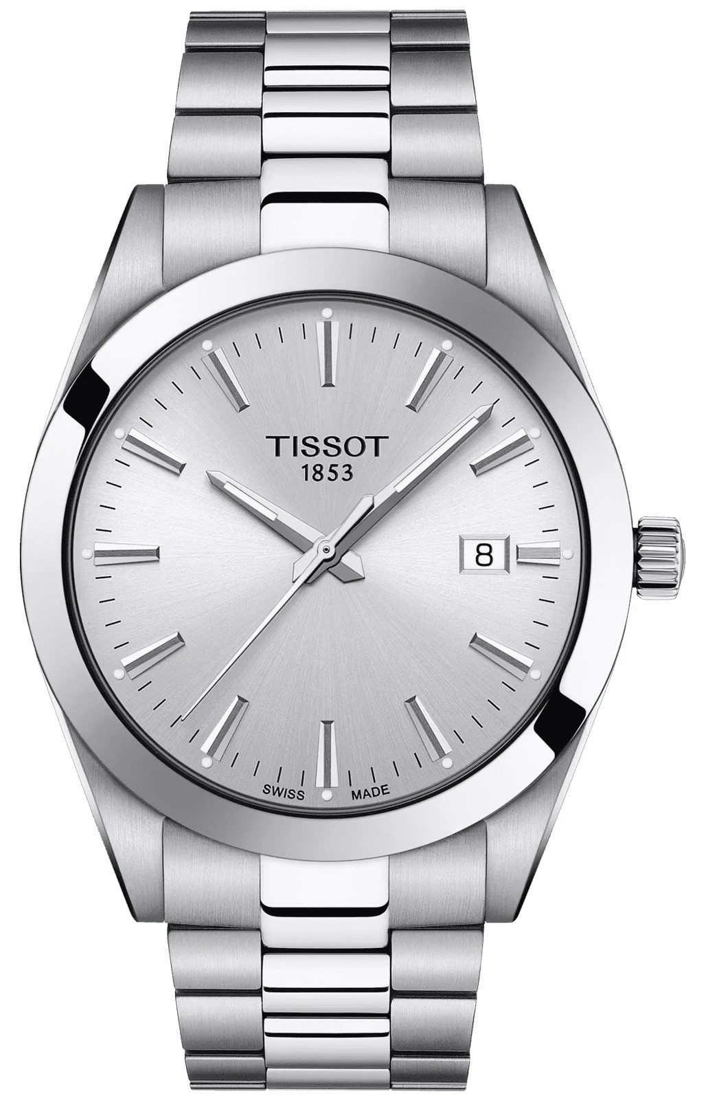 New Tissot Gentlemen Silver Dial 40mm Mens SWISS Quartz Watch T127.410.11.031.00