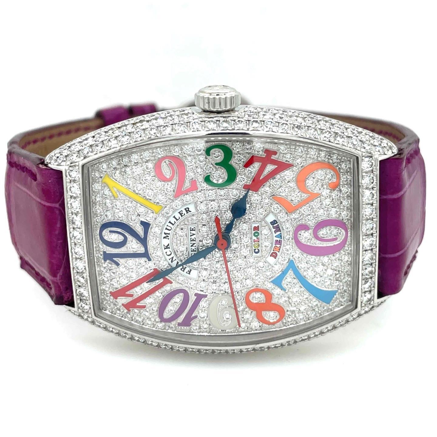 Franck Muller Color Dreams Automatic Large Factory Diamonds Unisex 6850 SC D CD