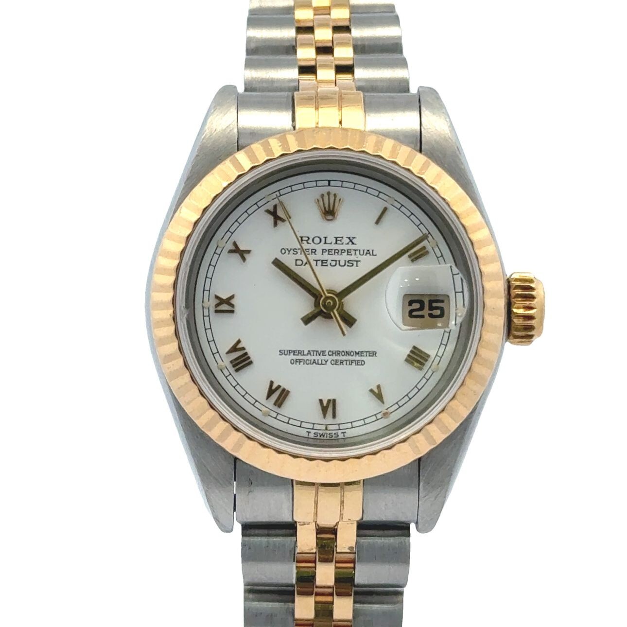 Rolex Datejust 69173 18K/SS Jubilee 26mm Ladies Fluted Bezel Sellers Warranty
