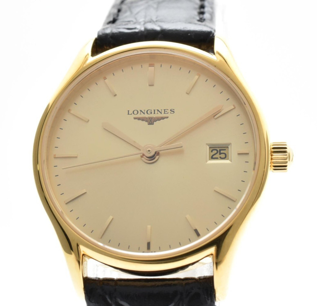 LONGINES Lyre L4.259.2 Gold Dial Date 25mm Quartz Women’s Watch