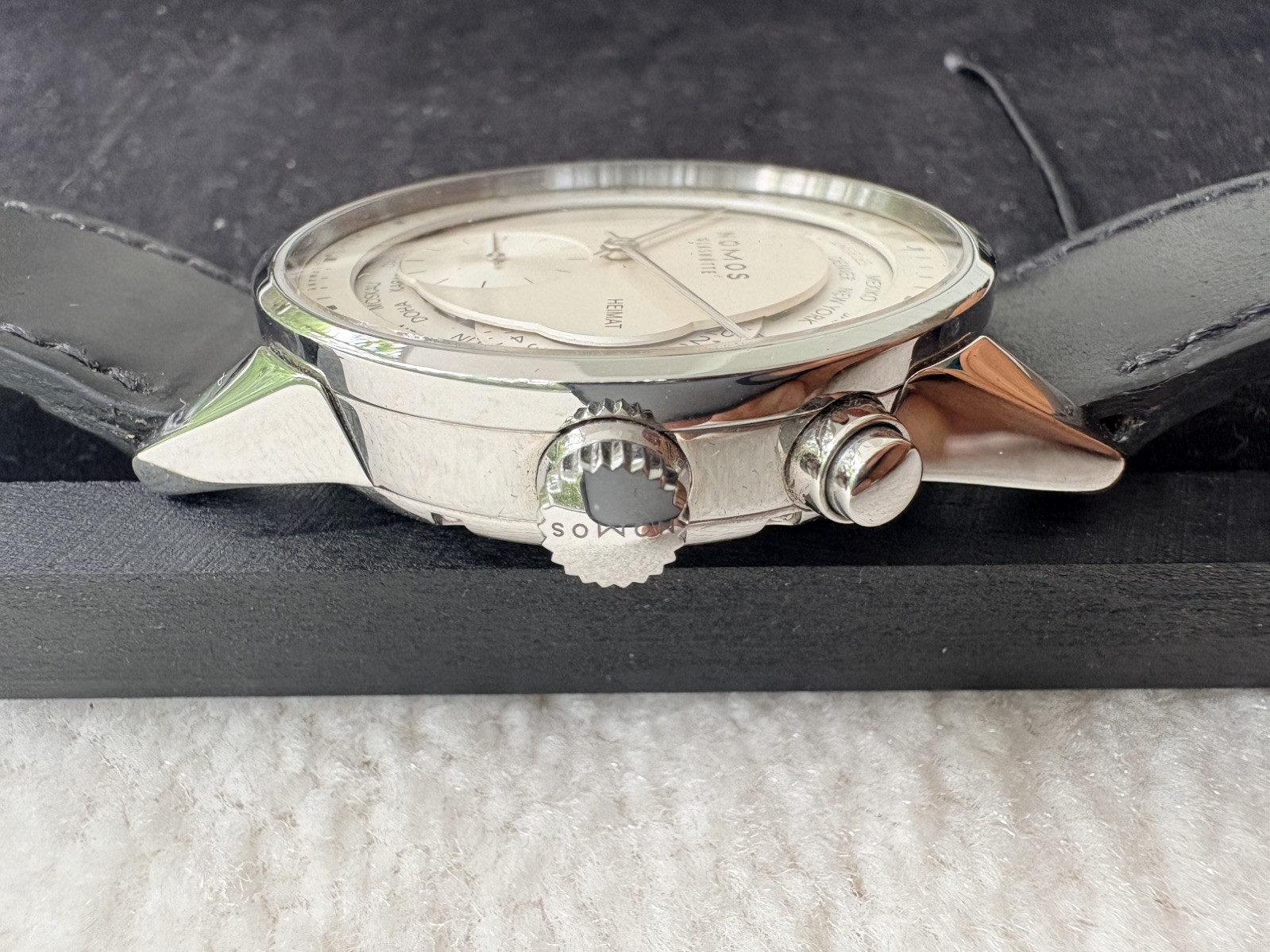 Nomos Glashutte Zurich Edition World Time 805 Galvanized Silvery-White 40mm