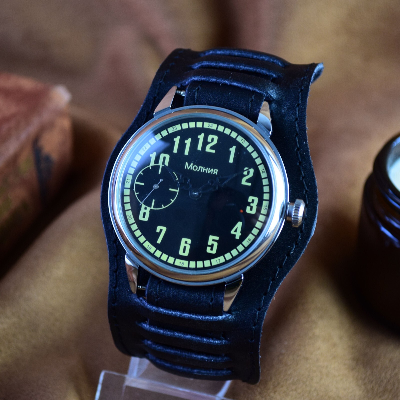 Soviet Men’s Wriswatch Marriage Aviator Vintage Watch Military Style Serviced