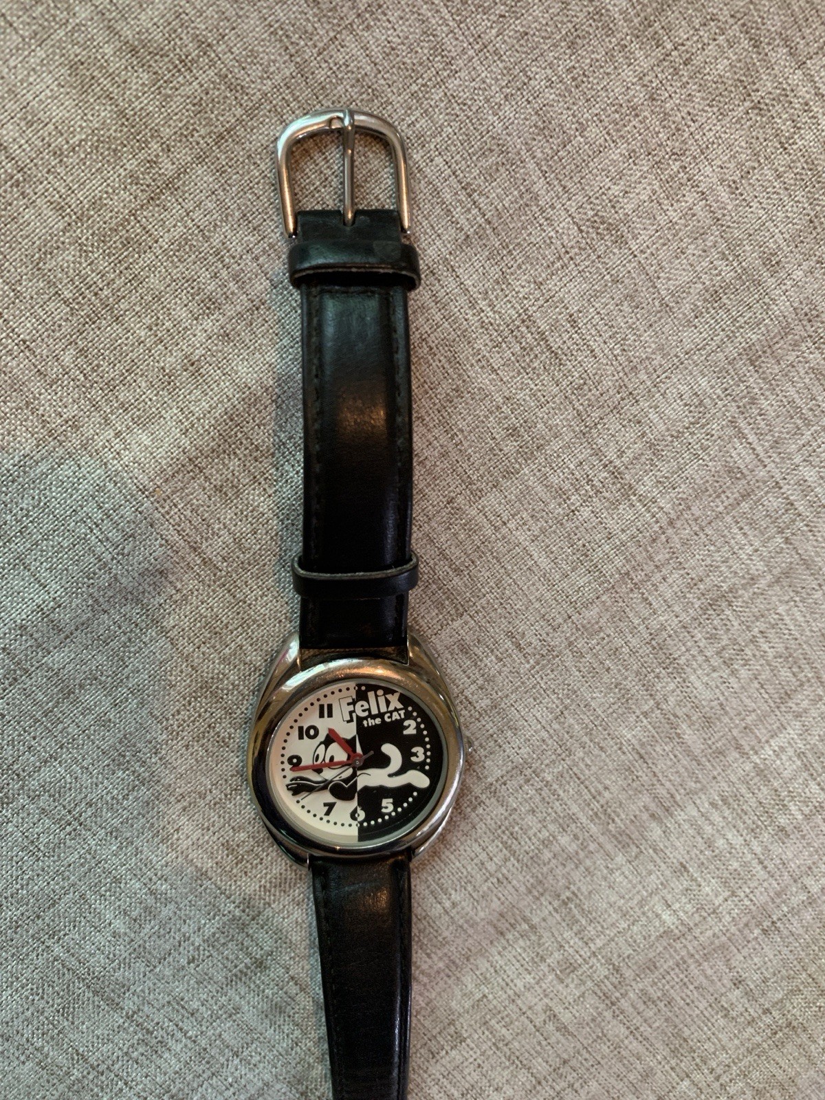 Fossil Felix the Cat Limited Edition Quartz Watch Black Dial Black Leather
