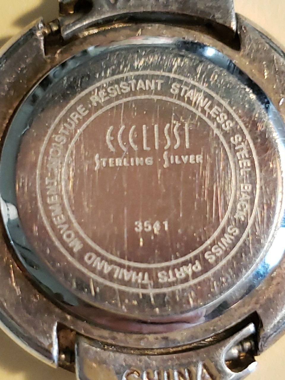 Ecclissi Sterling Silver Gucci Link Bracelet Watch 62g MOP Dial New Batt