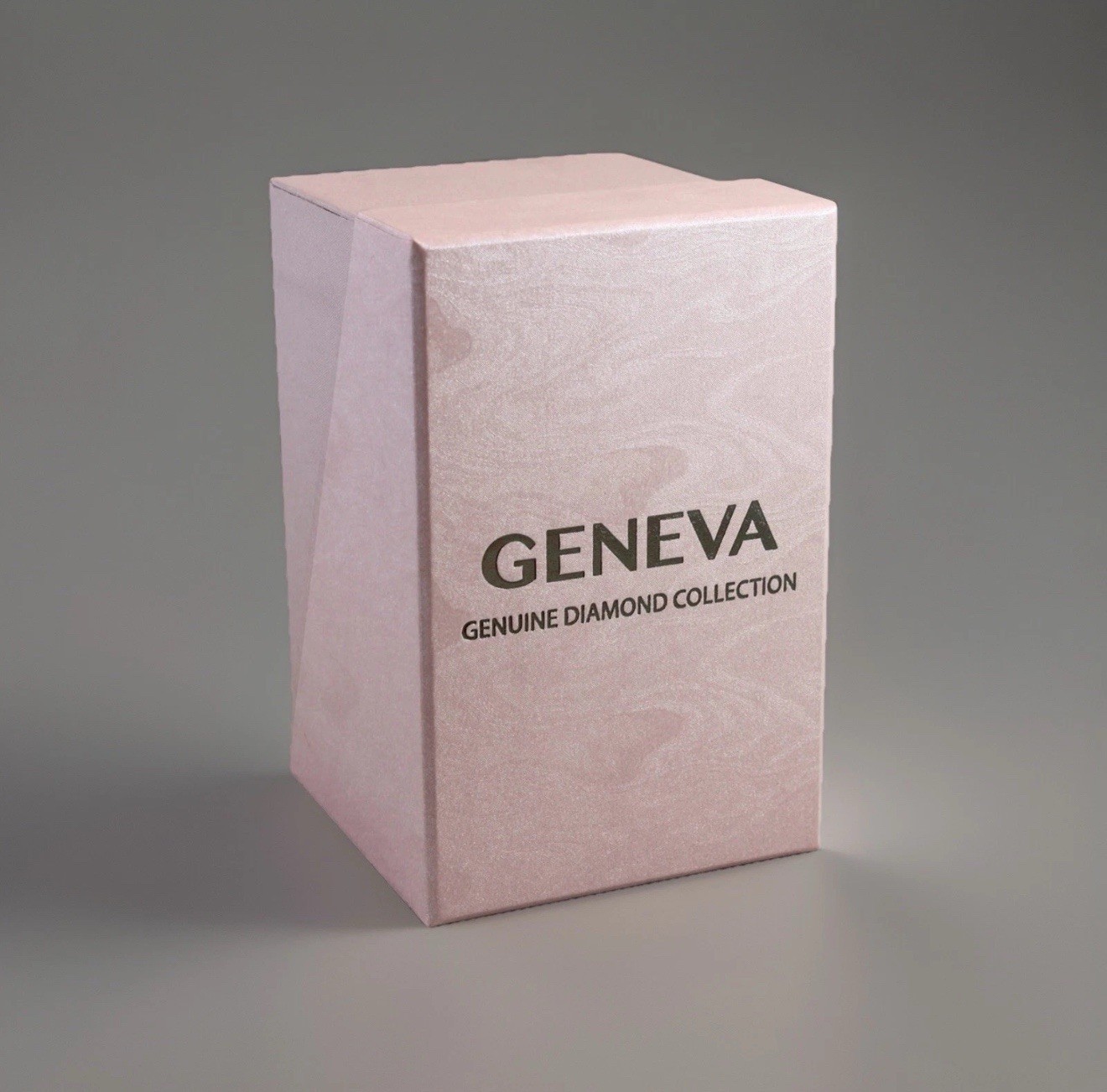 Geneva Genuine Diamond Collection Women’s Quartz Analog 36mm Gold Dial Box