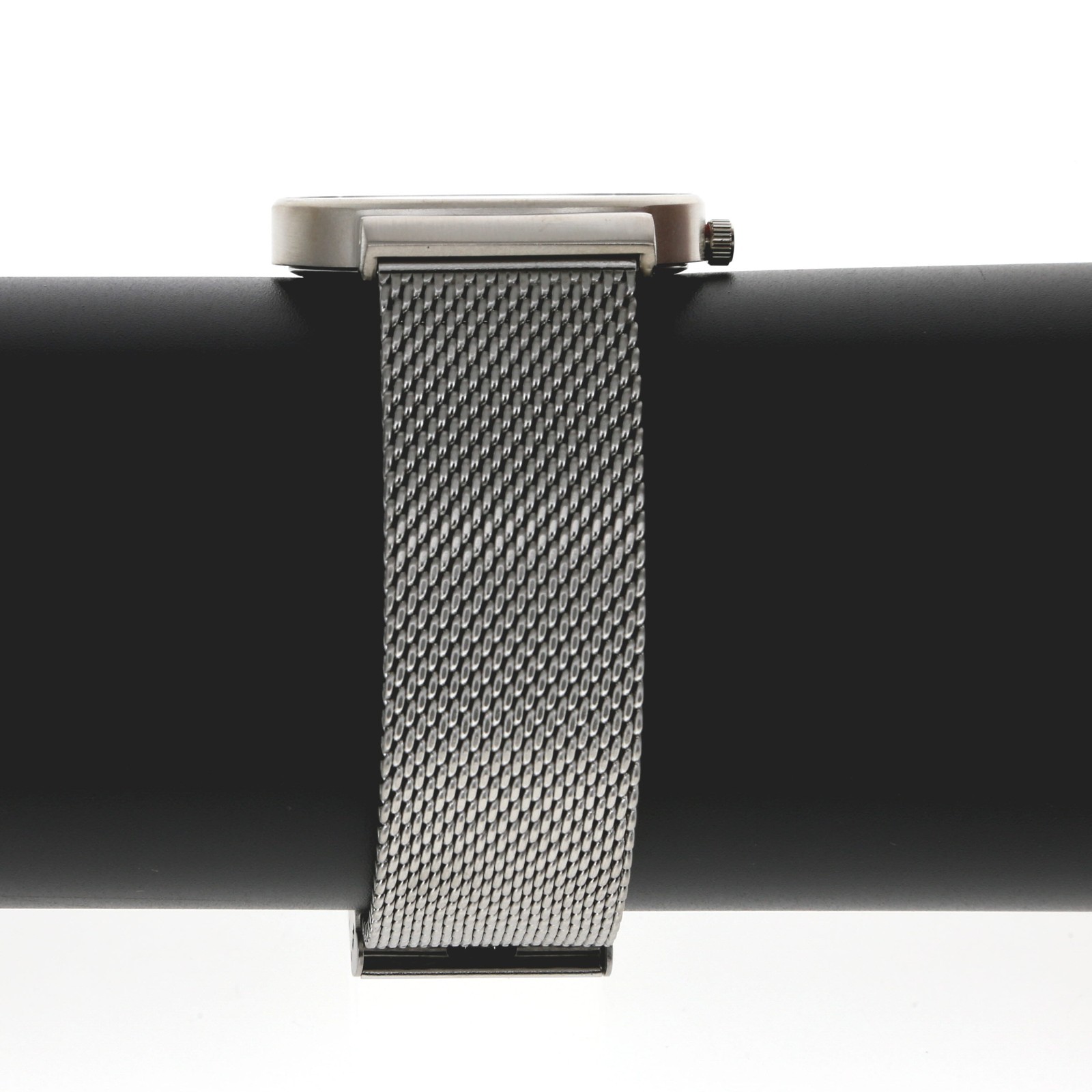 Men’s Geneva Retro Stainless Steel Mesh Band Round Dress Watch