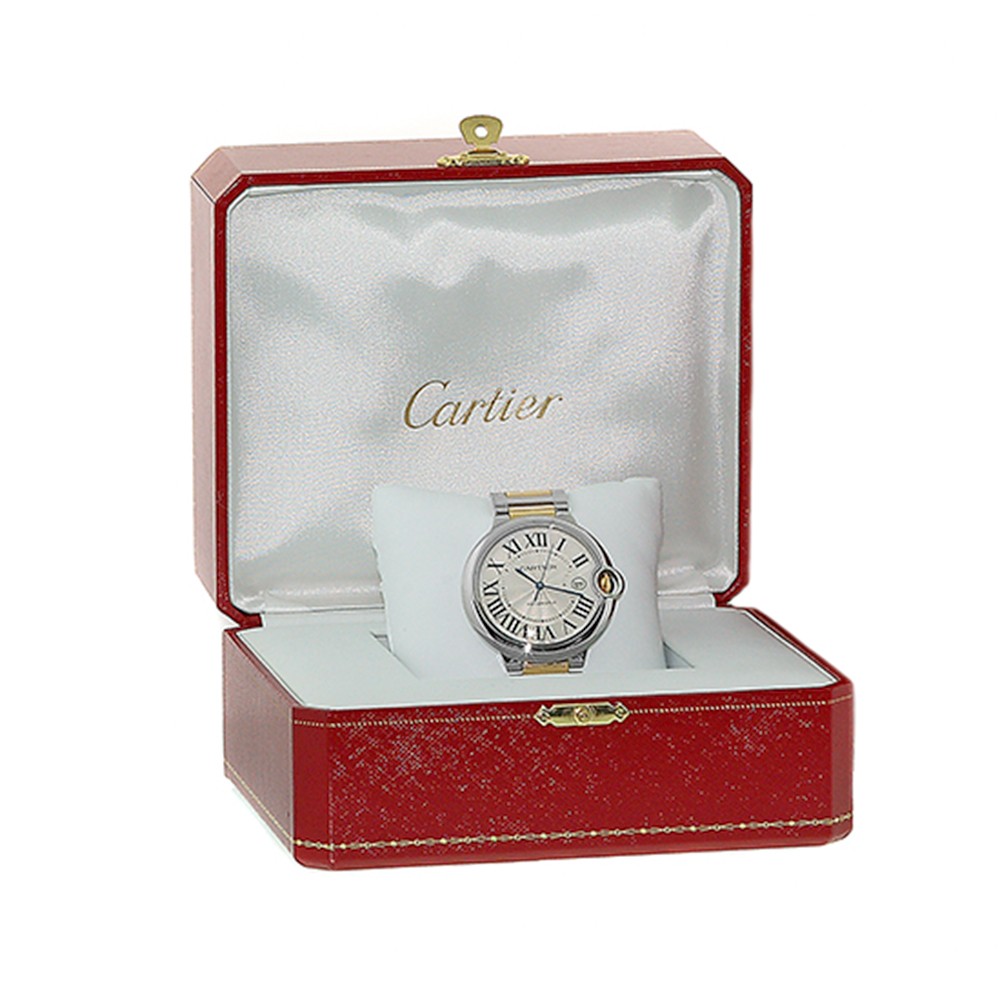 CARTIER Steel & 18K Yellow Gold 42mm Ballon Bleu de Cartier W69009Z3-3001 Box