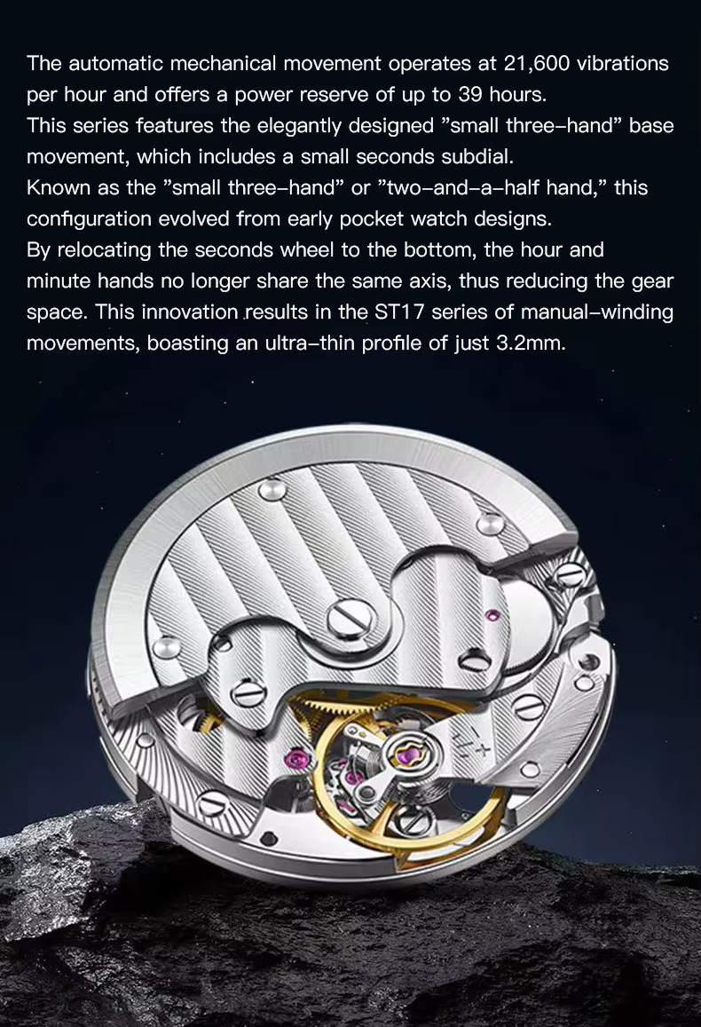 Specht & Söhne 1921 Men’s Automatic Mechanical Watch Vintage Watch Sapphire