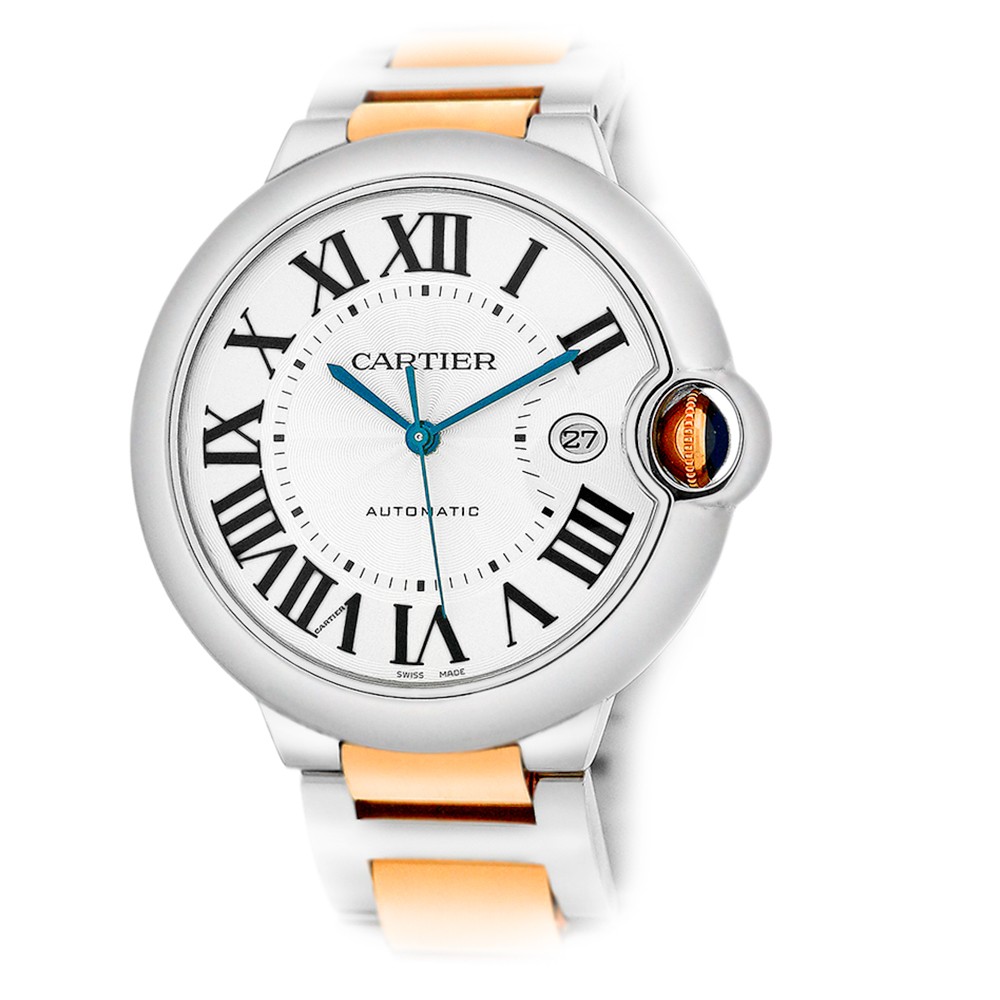 CARTIER Steel & 18K Yellow Gold 42mm Ballon Bleu de Cartier W69009Z3-3001 Box