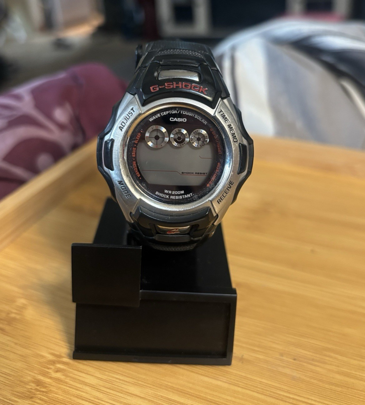 Casio G-SHOCK Wave Ceptor Tough Solar Ana-Digi Quartz 200m 46mm Resin Black