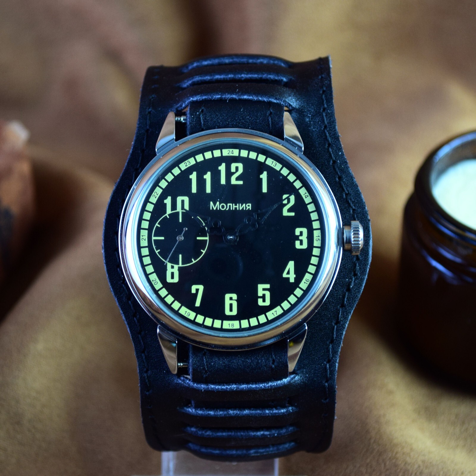 Soviet Men’s Wriswatch Marriage Aviator Vintage Watch Military Style Serviced
