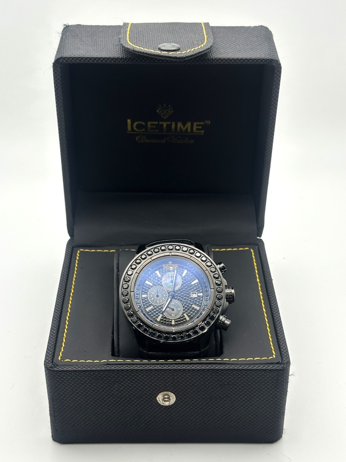 IceTime Crown 2 Watch 49mm with 5cts of black Diamonds 49mm Case