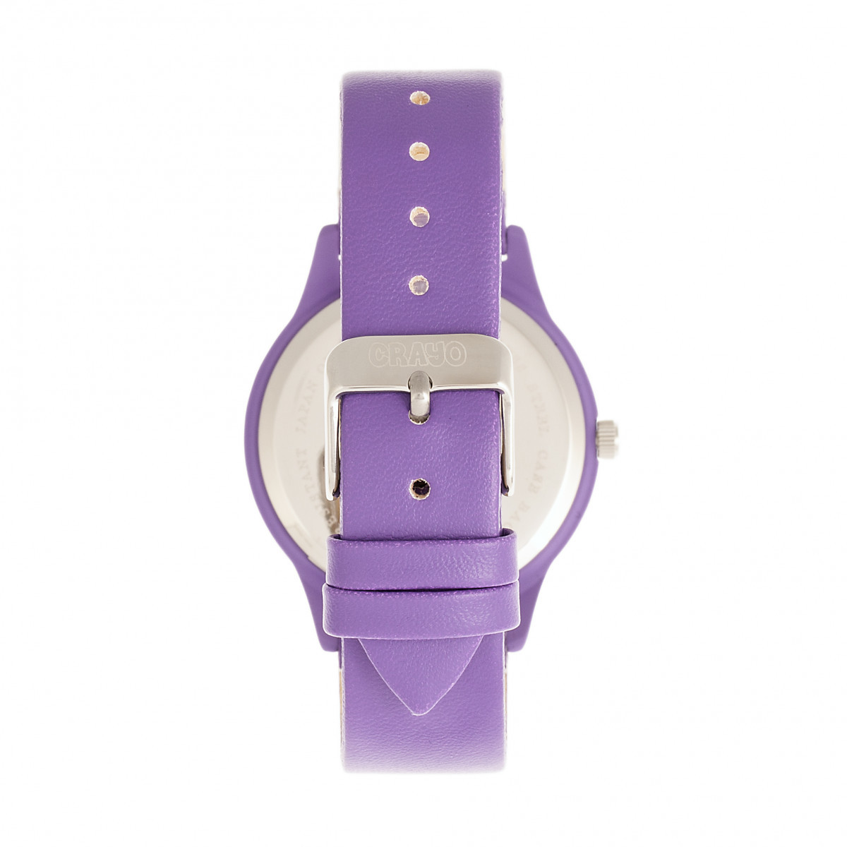 Crayo Splat Purple Leatherette Strap Unisex Watch CRACR5307
