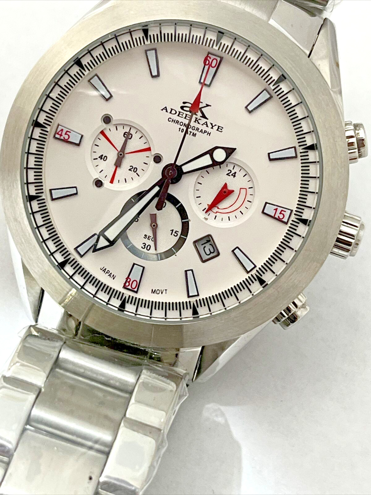 Adee Kaye Beverly Hills Men’s Chronograph Watch AK1091-MB Box & Warranty Booklet