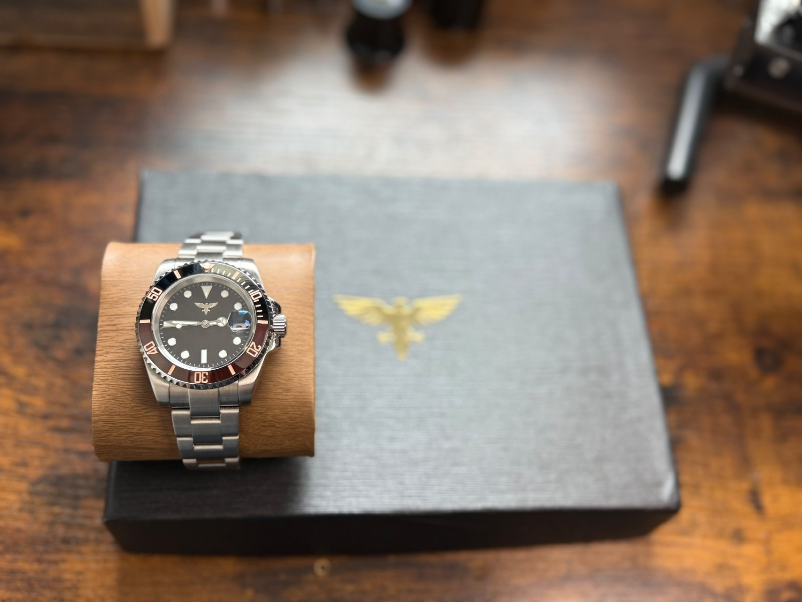 Root Beer Mod Watch Nh35 Automatic Movement Sapphire Glass