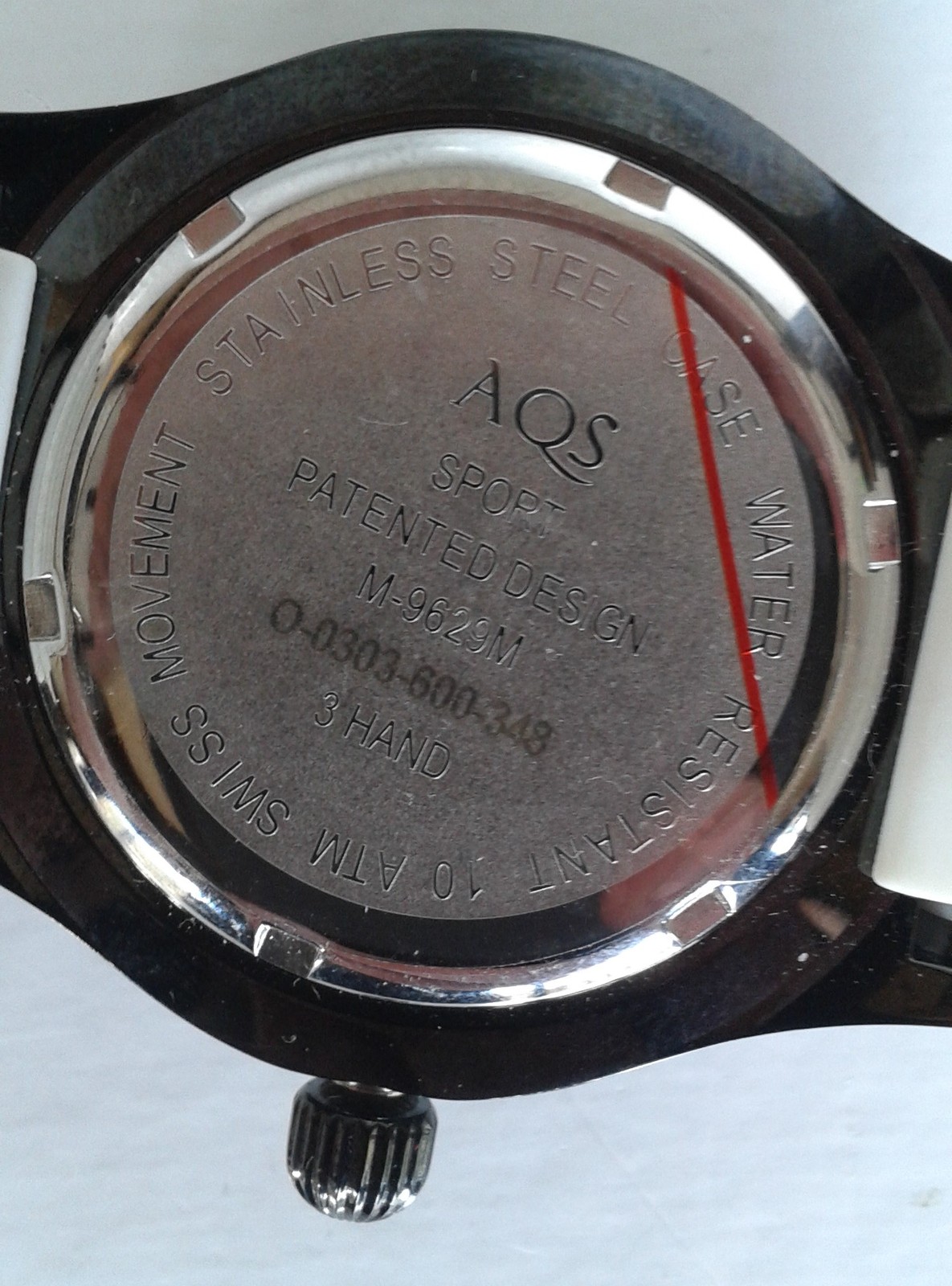 AQUASWISS STAINLESS STEEL RUBBER QUARTZ SPORT WATCH 9629m NEW