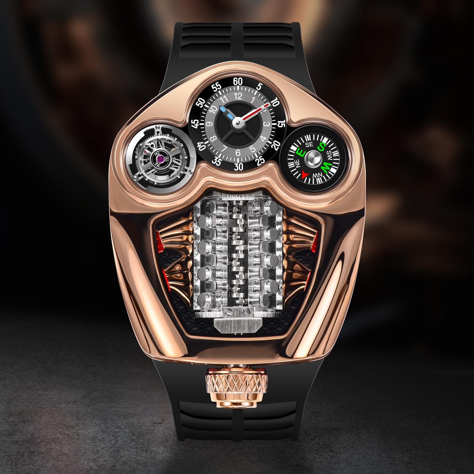 Pindu Design New Engine Series Quartz Watch Men Top-luxurious Stainless Steel