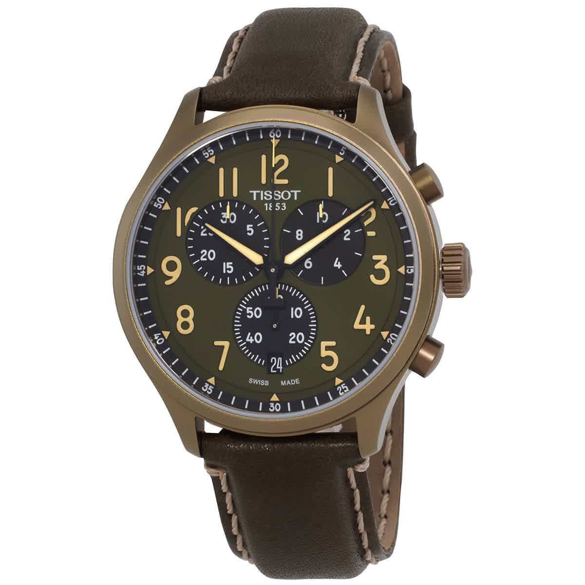 Tissot T116.617.36.092.00 Chrono XL Khaki Dial 45 mm Men’s Watch New