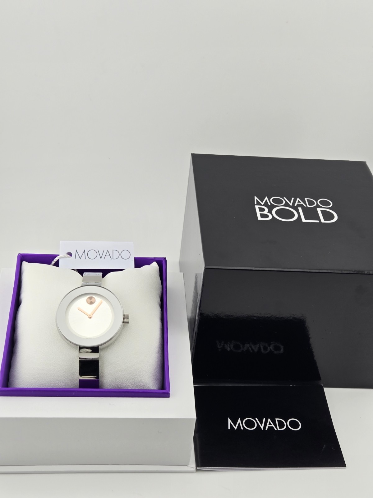Movado Bold Women’s Silver Dial Quartz Swiss Watch – 3600194 ($595 MSRP)