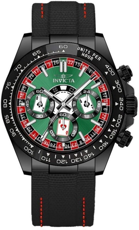 Invicta Men’s 50517 Speedway Quartz VD54 Green, Red, Black Dial Watch