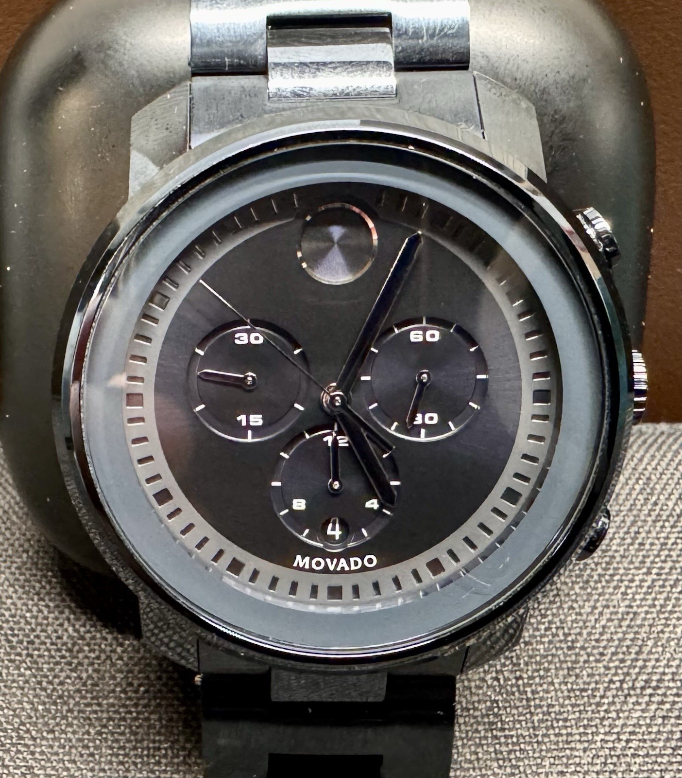 Movado Bold Chronograph 3600118 44mm Swiss Quartz Black PVD Men’s Watch