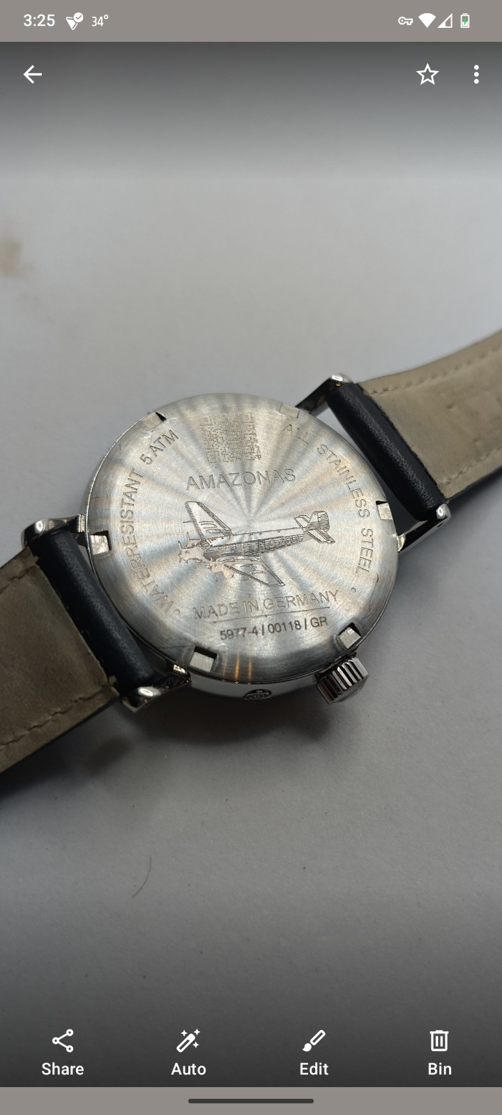 Iron Annie Amazonas Triple Time Moonphase Midsize Quartz Watch Ref: 5977-4