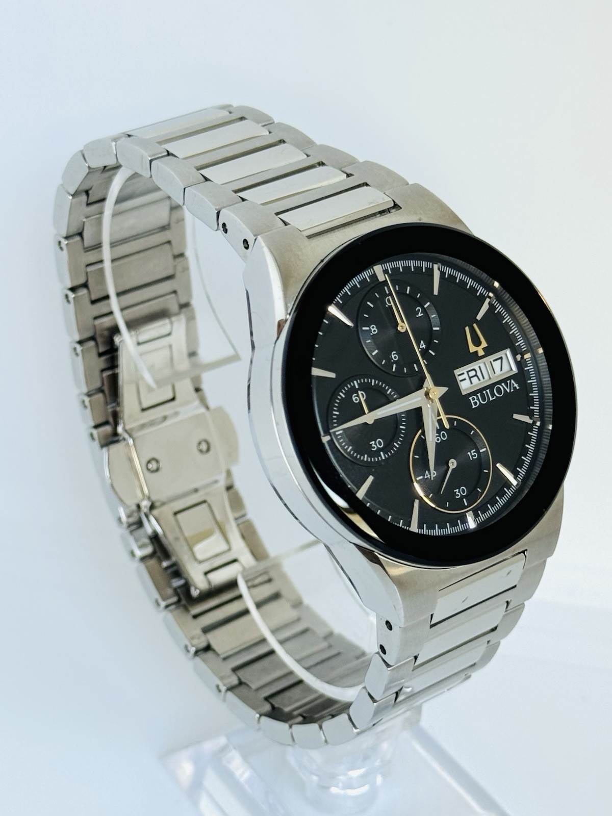Bulova Millennia Modern Chronograph Black Dial Quartz 96C149 Men’s Watch