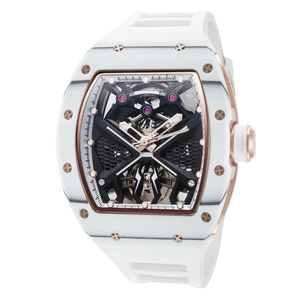 Invicta S1 Rally Automatic Men’s Watch White w/ Skeleton Dial NEW!