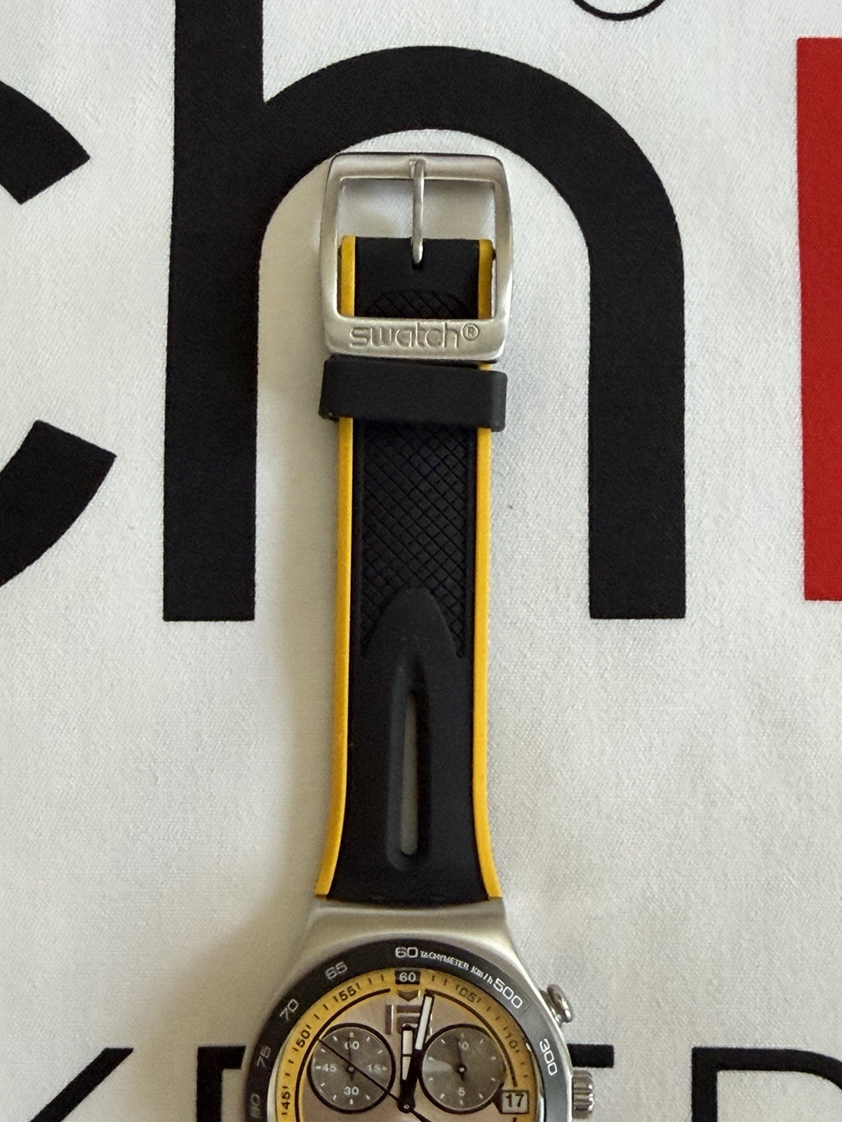 Swatch Irony Chronograph “Laser Light”YCS503 – Rare 2007 Model – New Old Stock