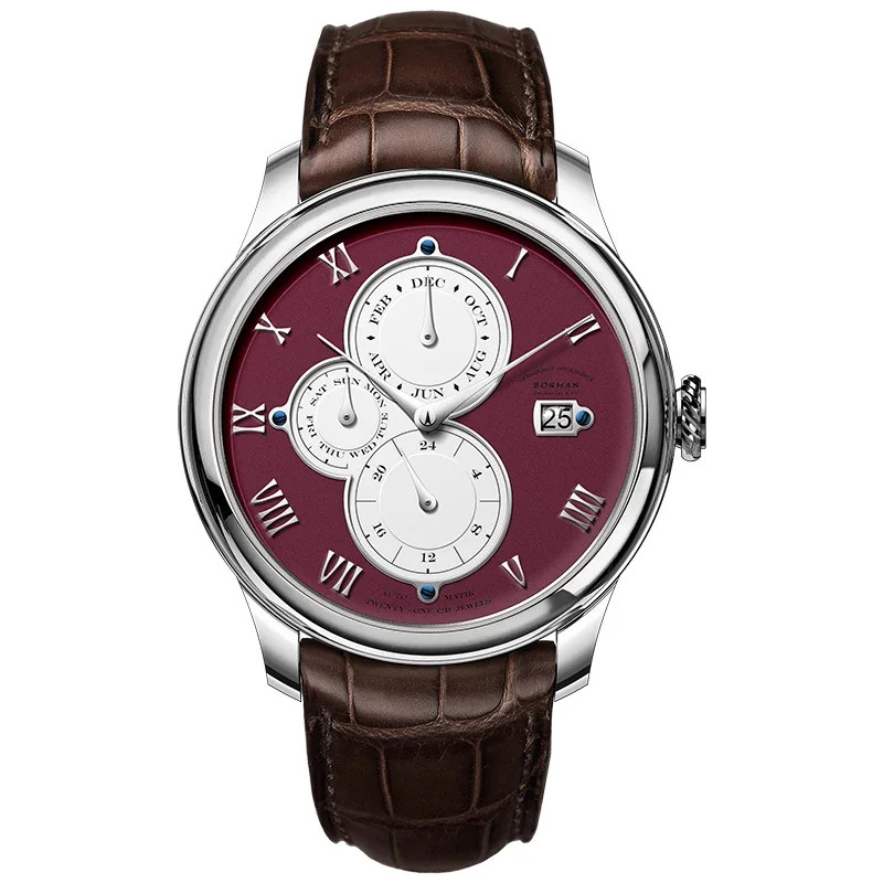 BORMAN Automatic Mechanical Men’s Watch Sapphire 50M Waterproof Leather BM18011