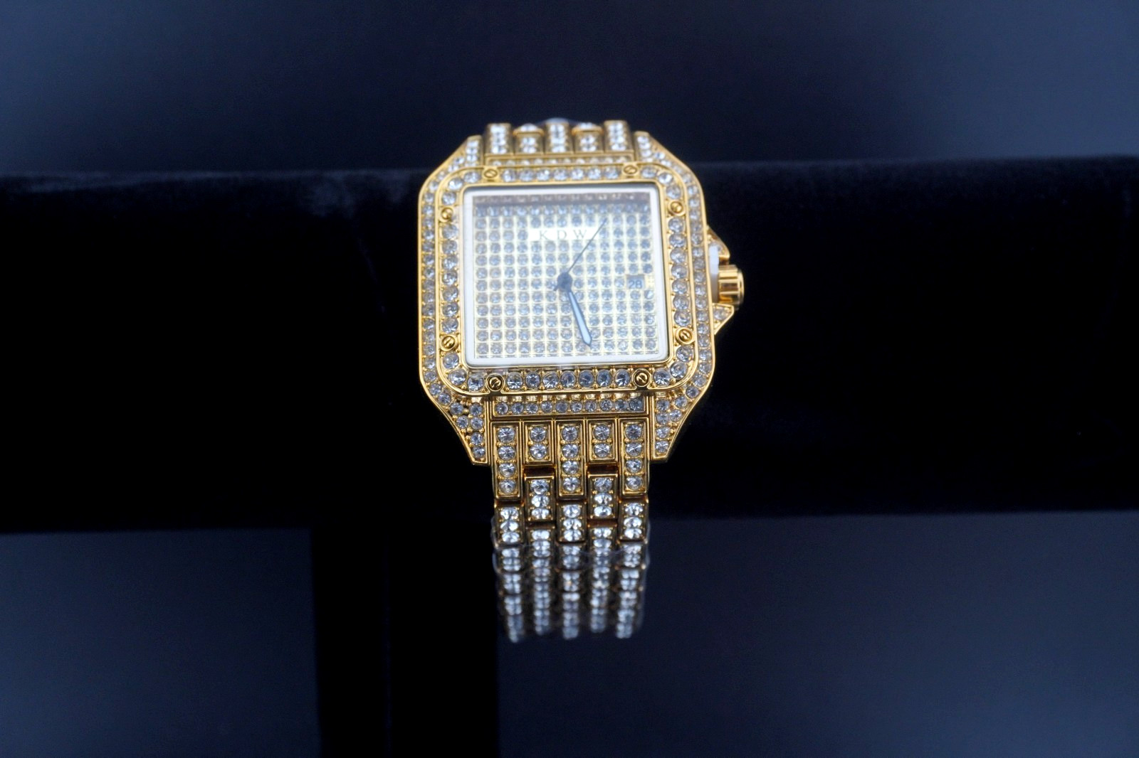 Watch – – (NEW) In Box Gold Plated Stainless With CZ Stones – Get Compliments!!