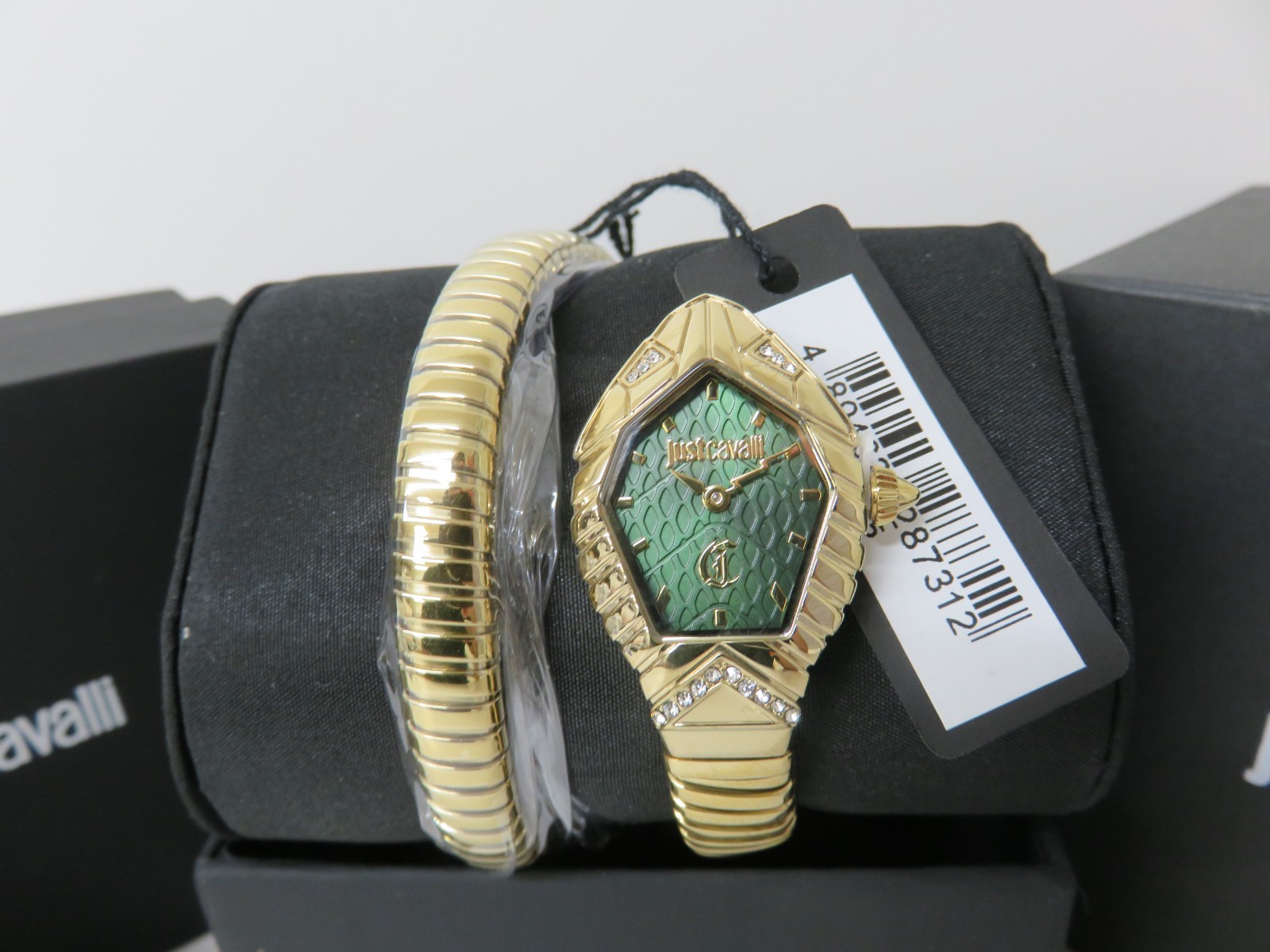 Just Cavalli Women’s JC1L356M0035 Signature Snake Amalfi Gold Quartz Watch