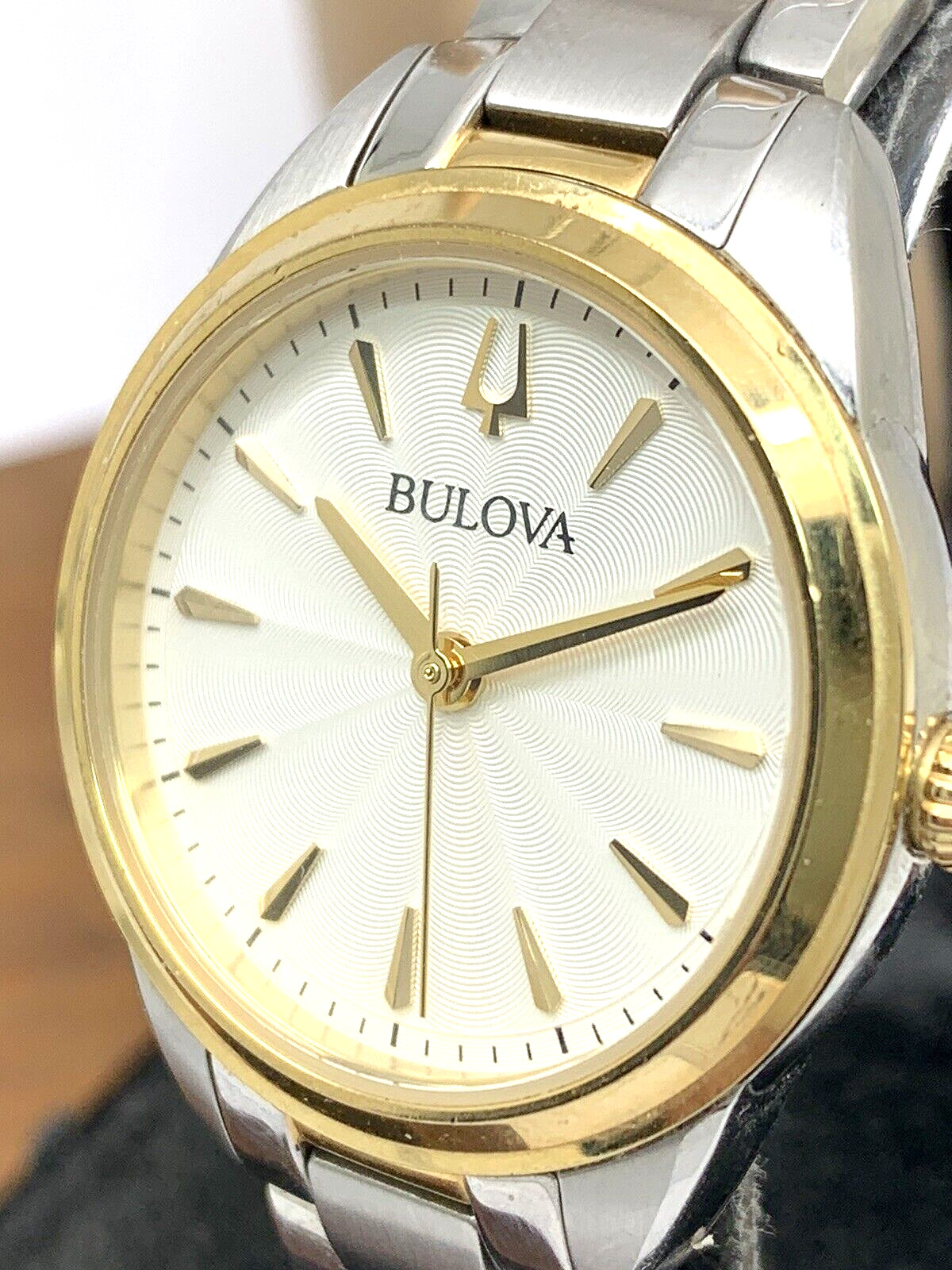 Bulova Women’s Watch 98L277 Sutton White Dial Quartz 2-Tone Stainless Steel 28mm