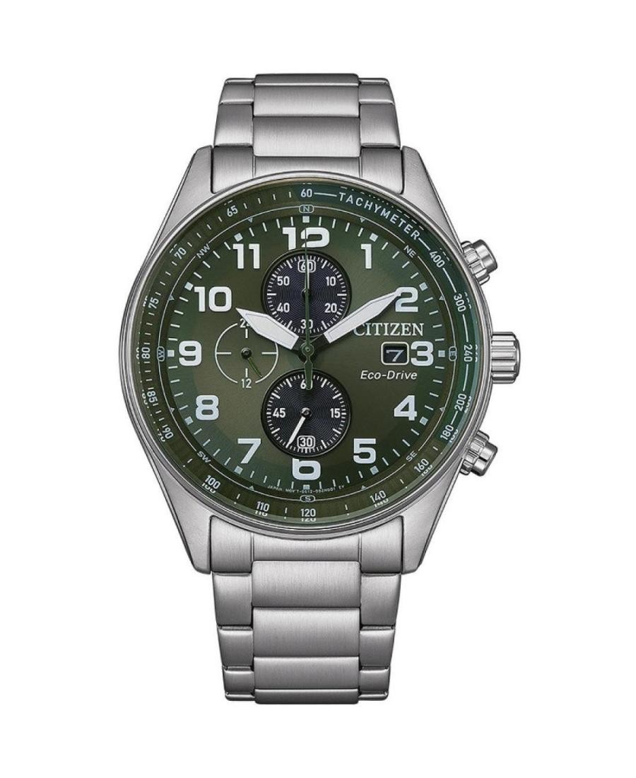 CITIZEN Men Analog Eco-Drive Casual Watch Classic Dress Green Dial Waterproof Ro
