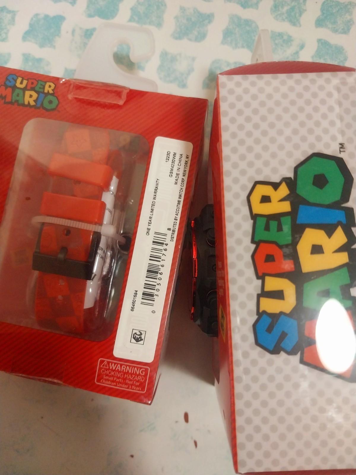 Set Of 2 Super Mario Flashing LCD Watch Unisex For Kids