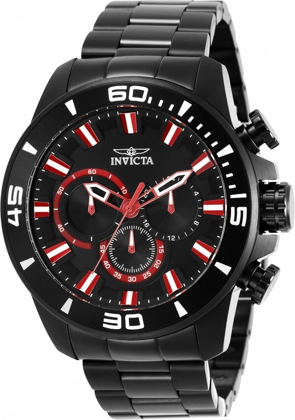 Invicta Pro Diver Chronograph 30108 Flame-Fusion Crystal 48.5mm Case Japan