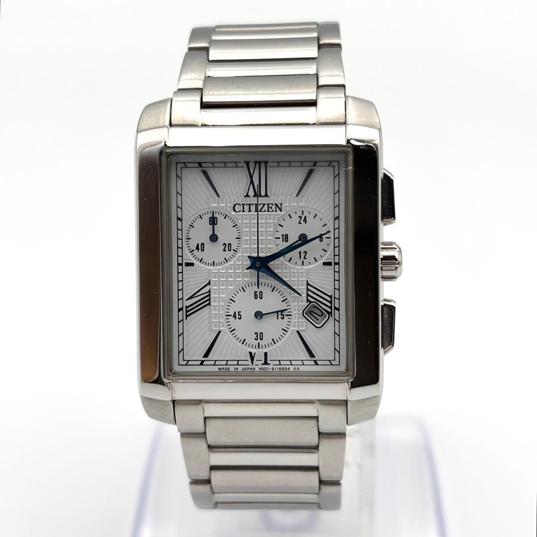 Citizen AT0560-51A Eco-Drive Chronograph Square Watch