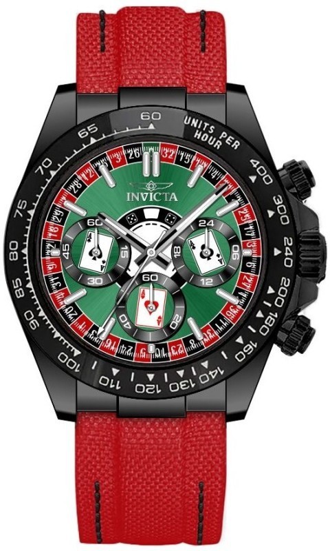 Invicta Men’s 50518 Speedway Quartz VD54 Green, Red, Black Dial Watch