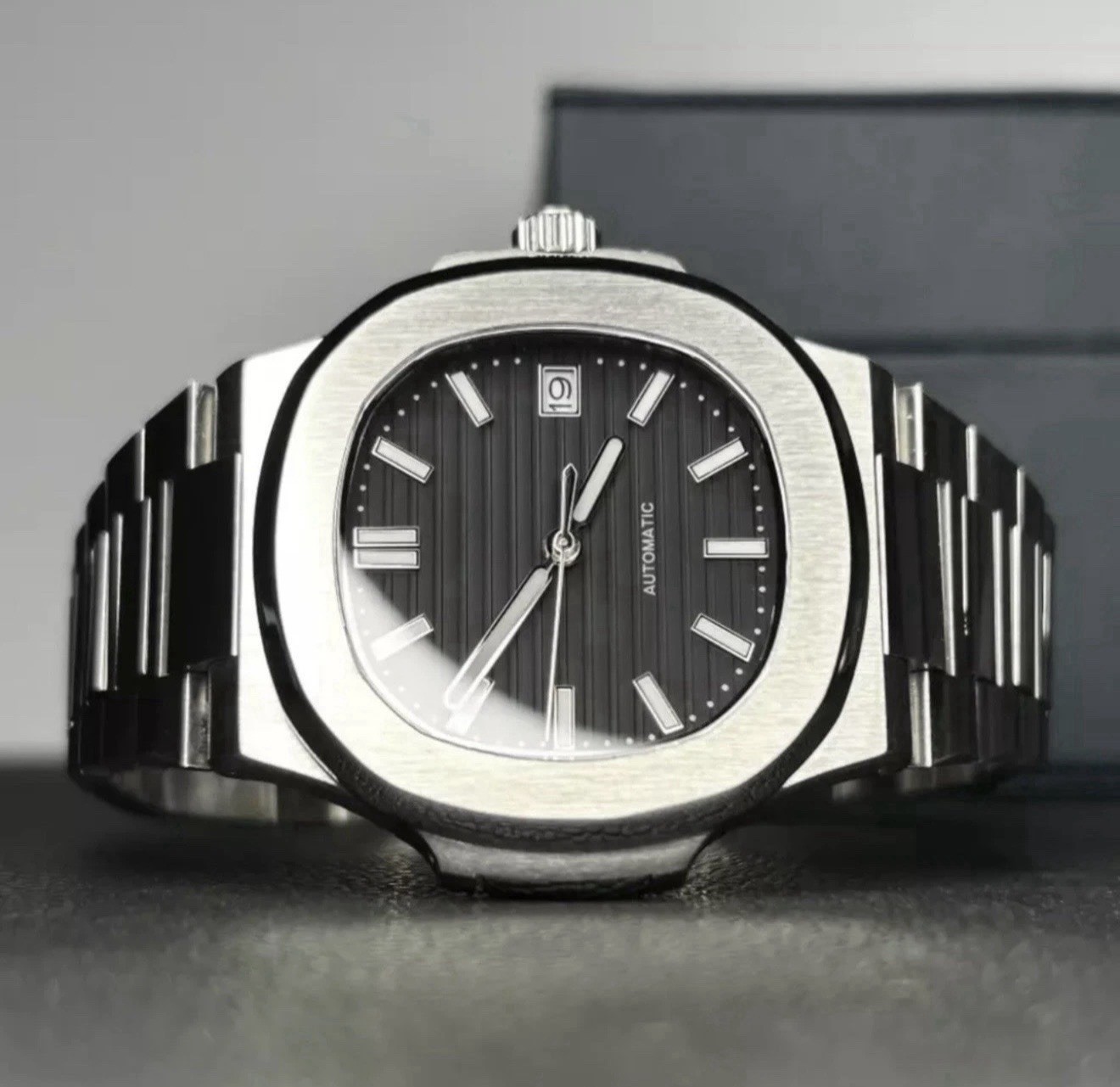 Custom 40mm BK Dial “Jumbo” Mod Watch w/NH35 Automatic Movement