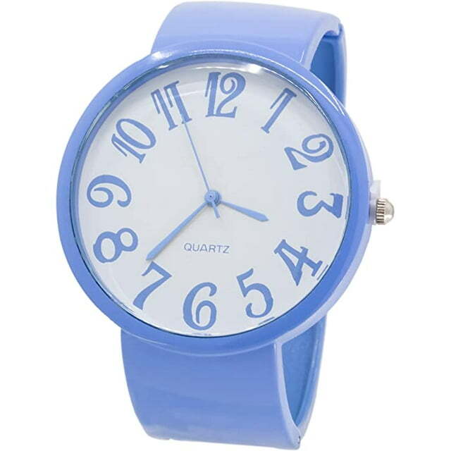 Blekon Women’s 42mm Analog Quartz Watch Semi Cuff Bangle, Colored Display, Adult
