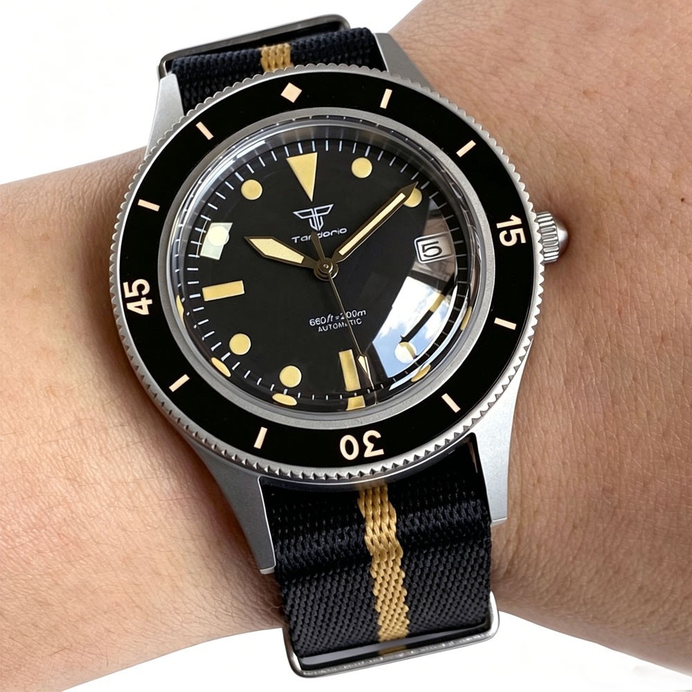 50-Fathoms 40mm Lume Retro Diver Automatic NH35A Miyota8215 Watch Domed Sapphire