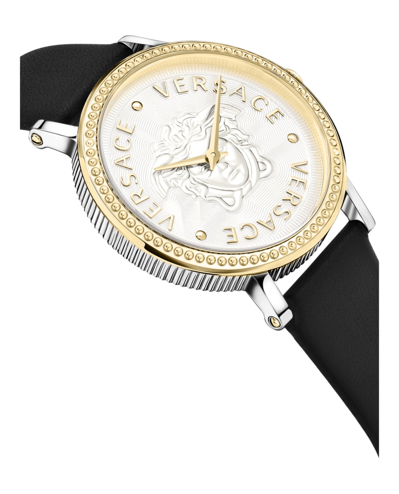 Versace Womens V-Dollar Two Tone 37mm Strap Fashion Watch