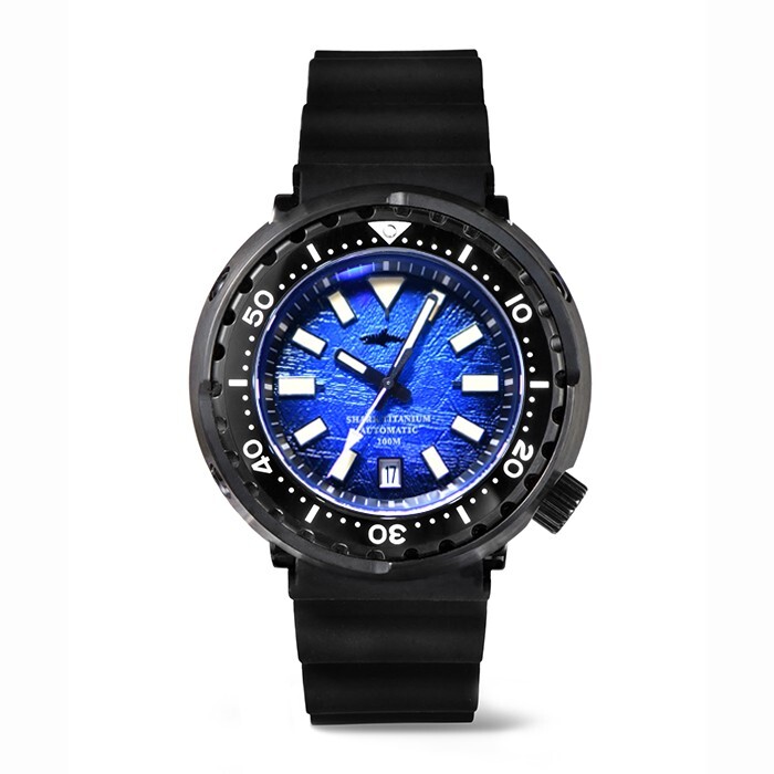 Heimdallr Sharkey Custom Dial NH35A Black Tuna PVD 200M Diver Automatic Watch C3