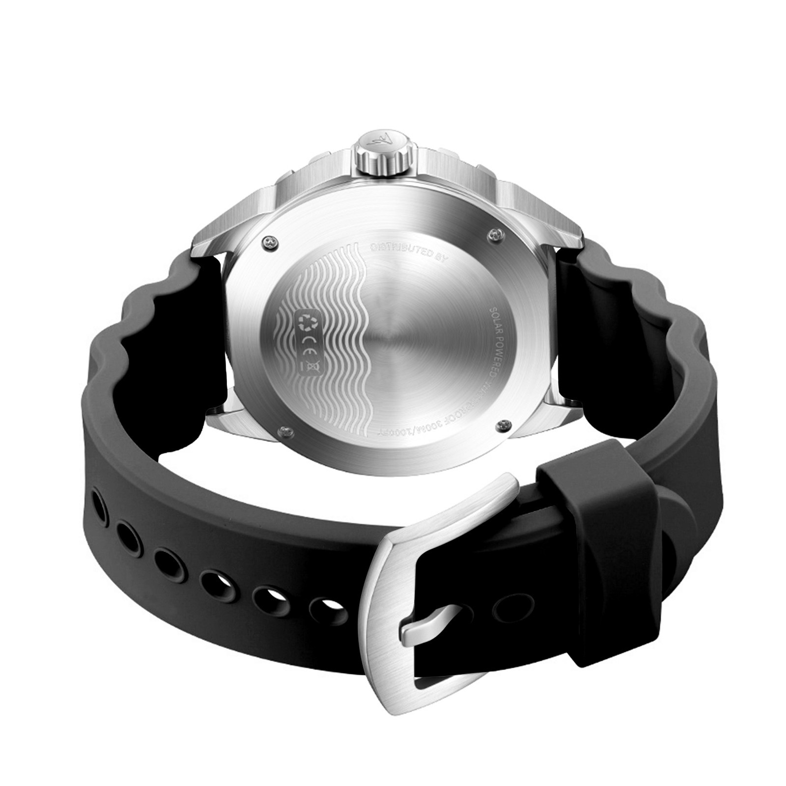 Solar Powered Quartz Dive Watch Night Glow 300M Rainproof For Men Women New