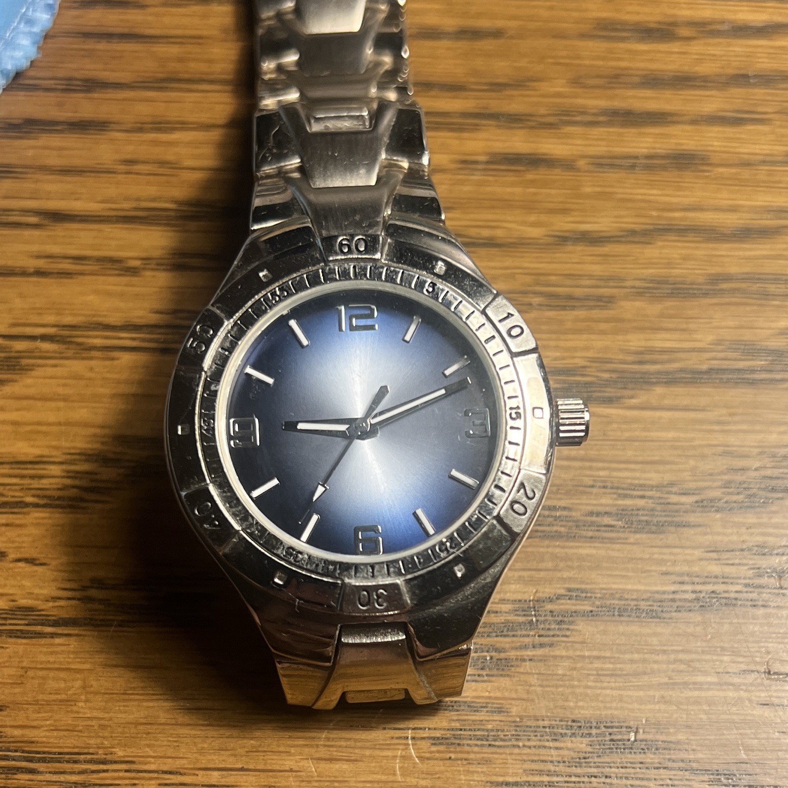 Allude Vintage 1990s Blue Sunburst Dial Great Father’s Day Gift