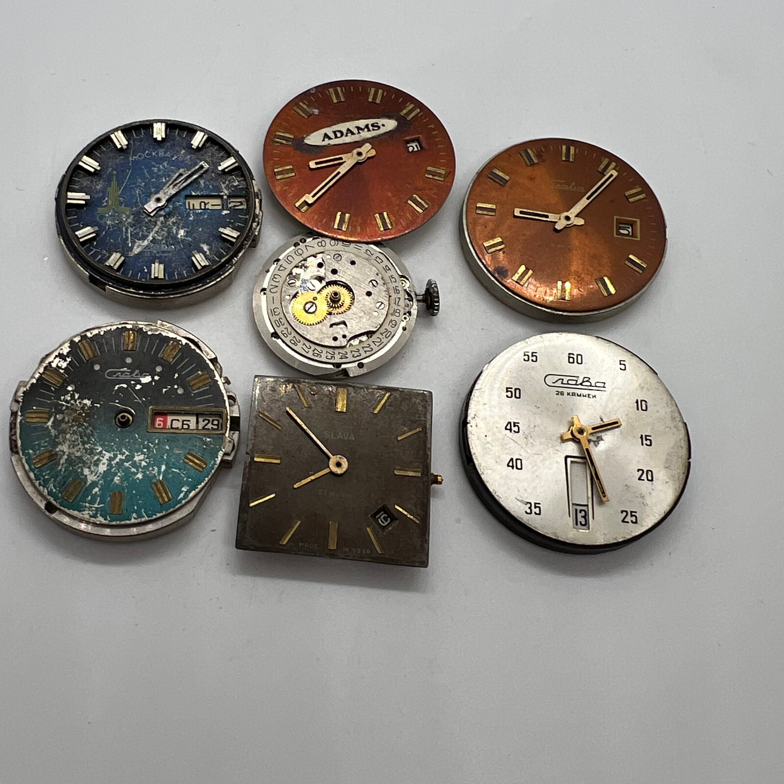 Vintage SLAVA Watch Soviet Collection Ussr Men Wrist Military Original Retro Old