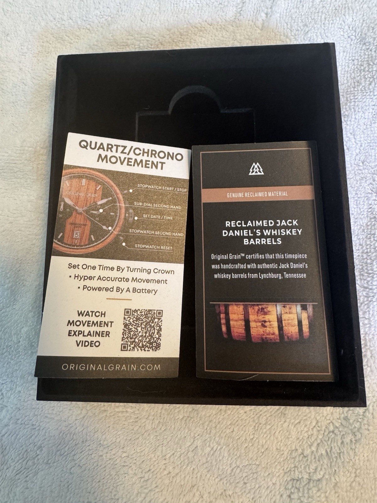 Original Grain Jack Daniel’s Limited Edition Wood Chronograph Quartz Watch Box