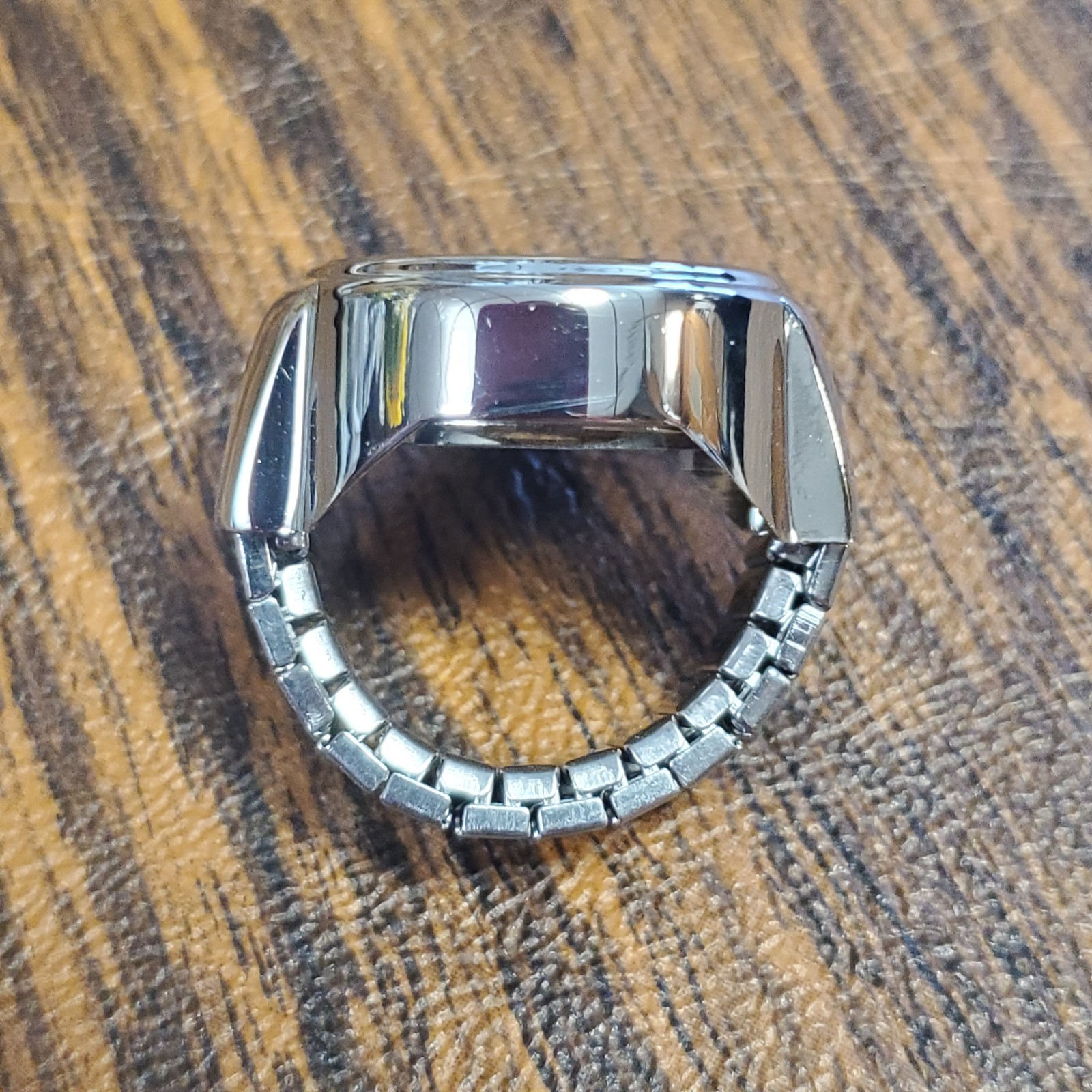 Cat Finger Ring Watch Kitten Silver Round Quartz Elastic USA